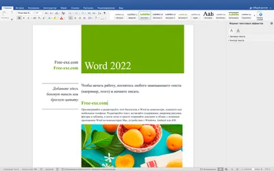 Word 2022 на русском языке Word 2022 на русском языке