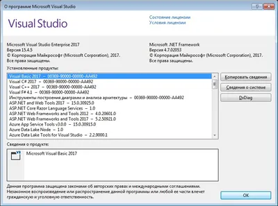 Visual Studio последняя версия